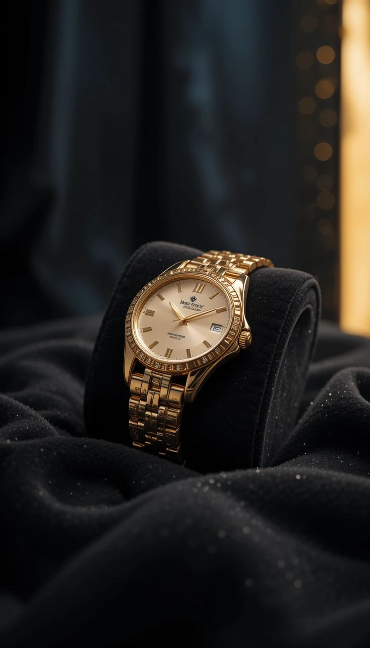 Gold luxury watch